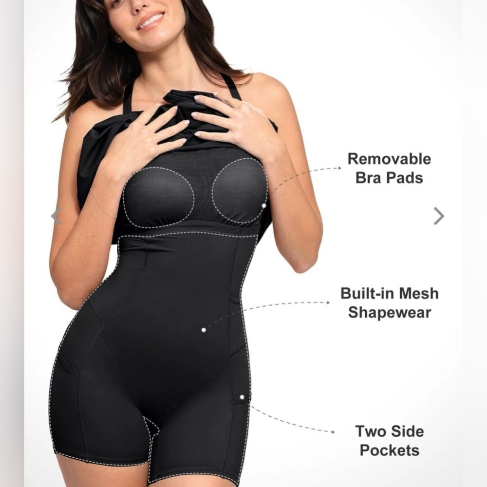 POPILUSH Shapewear Crisscross Back Workout Dress - Picture 5 of 10